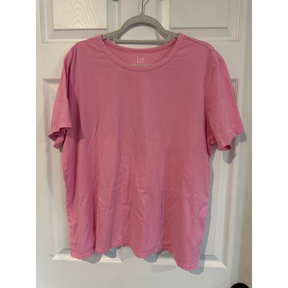 GAP Womens XXL Pink 100% Cotton Short Sleeve Crewneck T-Shirt Basic Tee